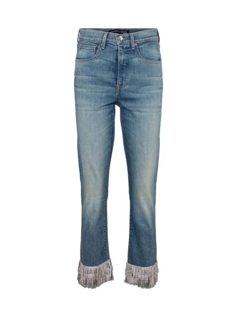 VERONICA BEARD Ryleigh embellished high-rise skinny jeans
