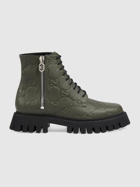 GUCCI Men's GG leather boot