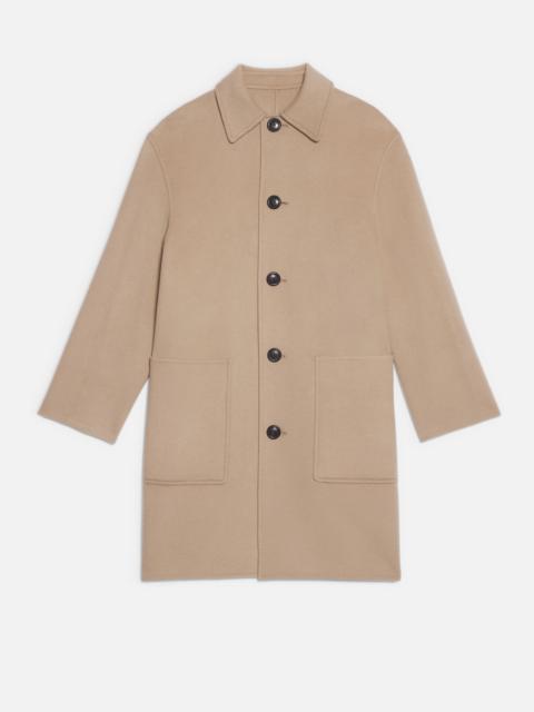 Double Face Coat With Patch Pockets