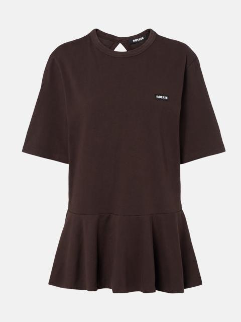 ROTATE Peplum cotton T-shirt