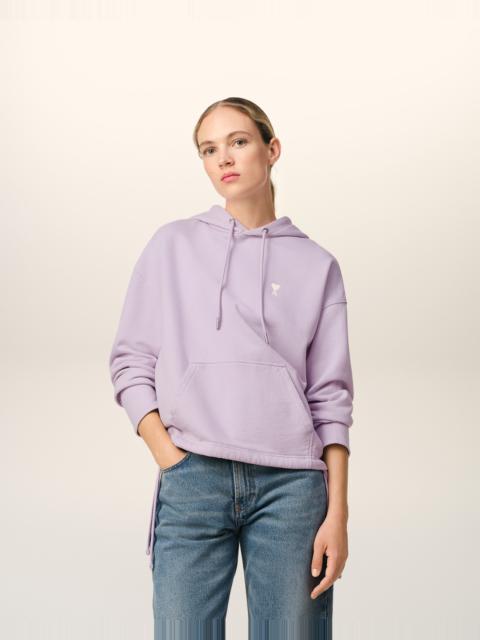 AMI Paris PURPLE COTTON AMI DE COEUR HOODIE