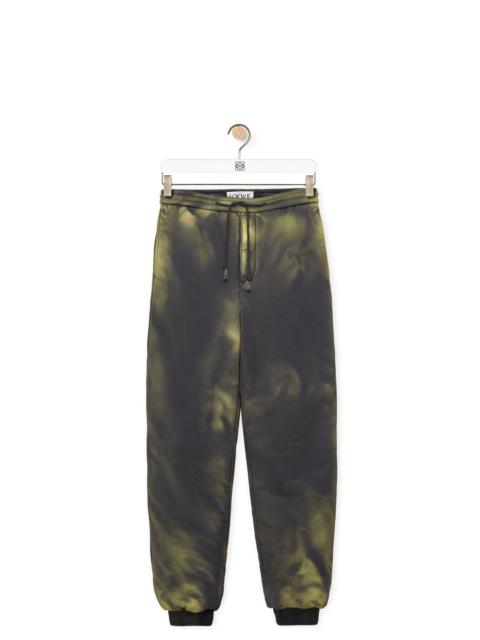 Puffer jogging trousers in cotton