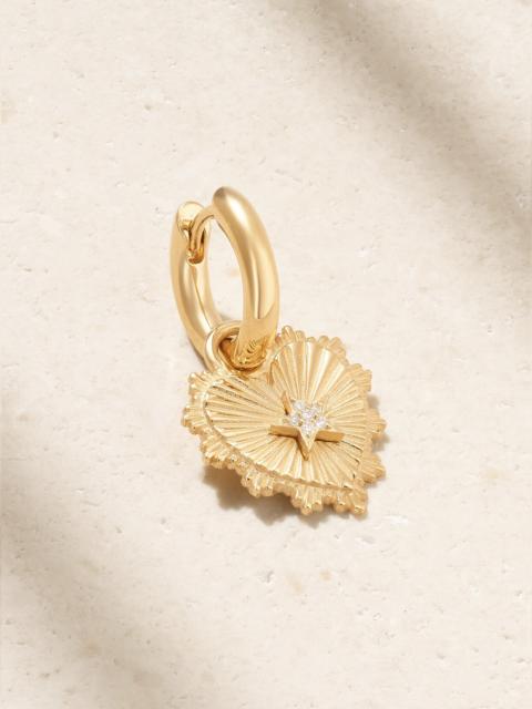 FOUNDRAE 18-karat Gold Diamond Single Earring