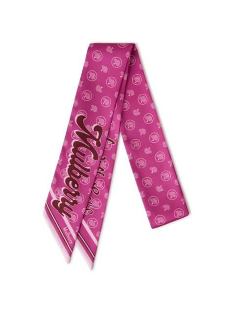 Mulberry logo-print scarf