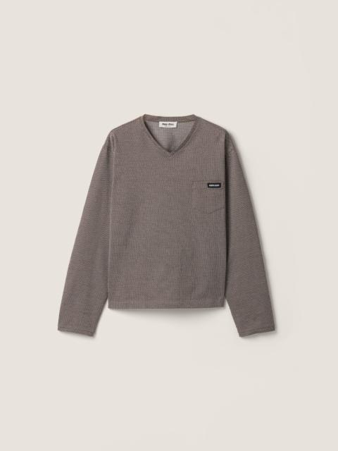 Miu Miu Jacquard jersey T-shirt