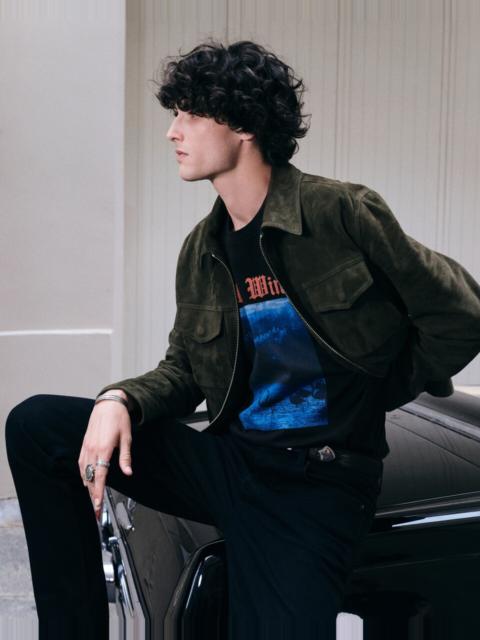 The Kooples KHAKI NUBUCK LEATHER JACKET