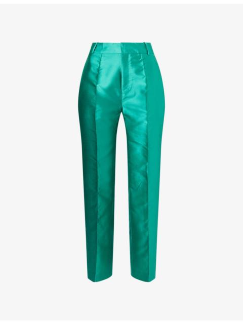 DESTREE Tailored Straight-Leg Satin Trousers