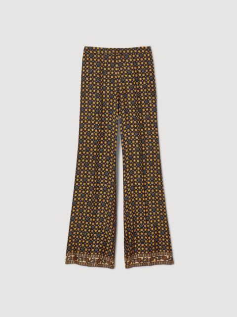 Sandro Printed satin pants