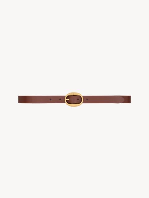 SAINT LAURENT OVAL BUCKLE BELT IN SMOOTH LEATHER