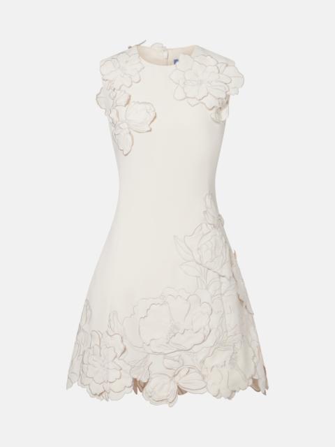 LEO LIN Floral-appliqué minidress