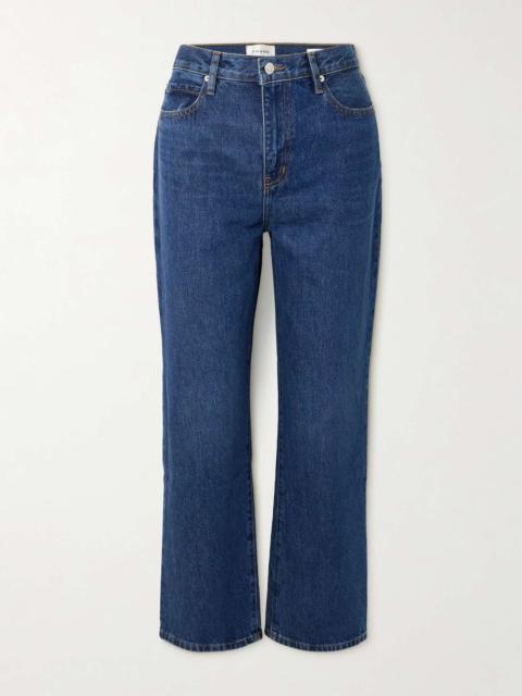 FRAME + NET SUSTAIN Le Jane Ankle cropped high-rise straight-leg organic jeans