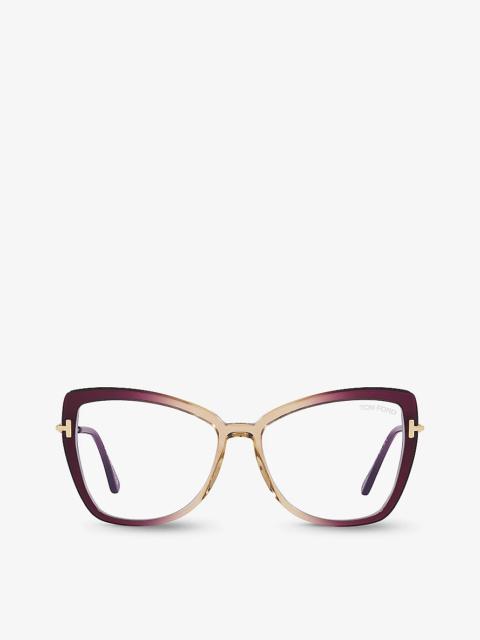 TOM FORD TR001665 butterfly-frame acetate optical glasses