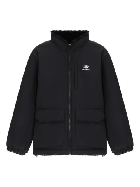 New Balance Logo Windbreaker Jacket 'Black White' 6DC43783-BK