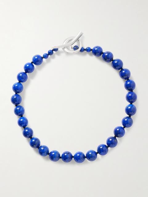 Sophie Buhai Everyday Boule Silver, Cord And Lapis Lazuli Necklace