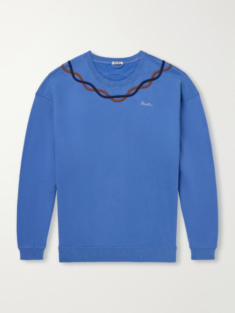 BODE Sidewinder Embroidered Cotton-Fleece Sweatshirt