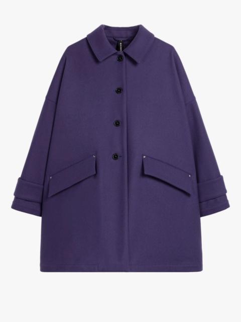 Mackintosh HUMBIE PURPLE WOOL OVERCOAT