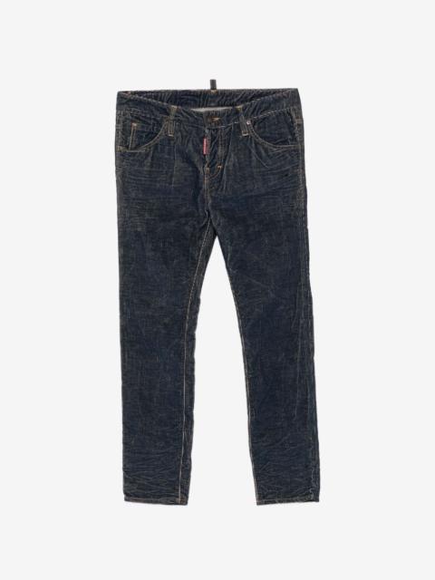 DSQUARED2 whiskered logo-tag jeans
