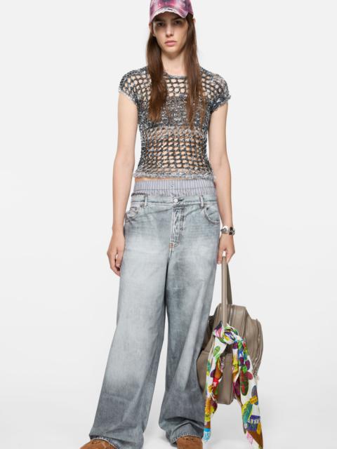 Acne Studios Crochet t-shirt - Black