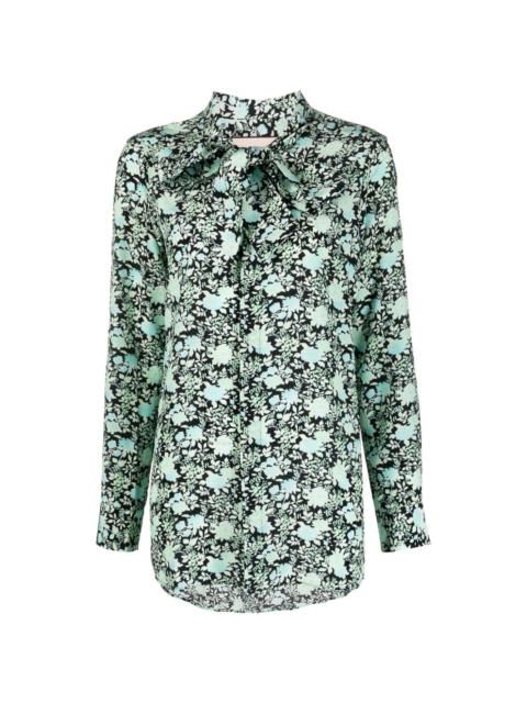 Backlit Dahlia floral-print shirt