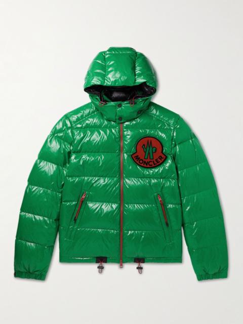 Moncler 2 Moncler 1952 Haggi Logo-Appliquéd Quilted Recycled Glossed-Shell Hooded Down Jacket Green