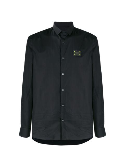 PHILIPP PLEIN logo patch regular fit shirt