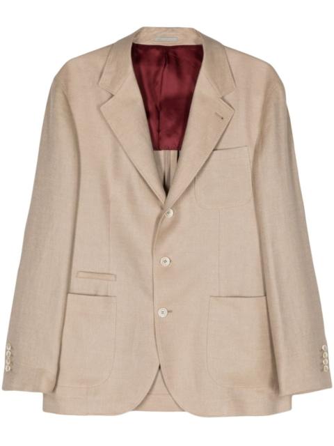 Brunello Cucinelli linen blend single-breasted blazer