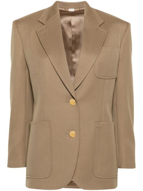 GUCCI single-breasted Horsebit-detail wool blazer