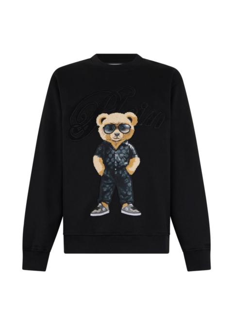 PHILIPP PLEIN teddy-embroidery sweatshirt