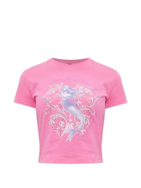 VERSACE JEANS COUTURE mermaid-graphic cotton T-shirt