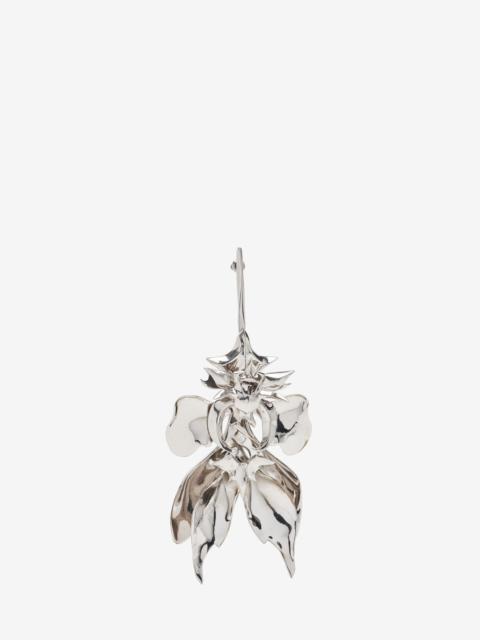 Alexander McQueen Women's Orchid Stick Earring in Antique Silver