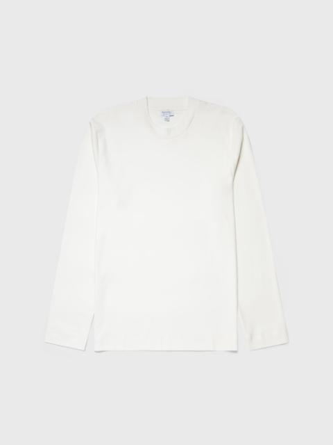 Brushed Cotton Long Sleeve T‑shirt