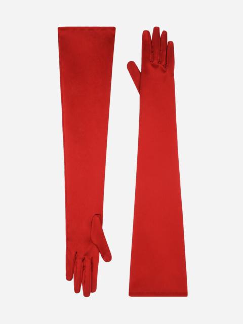 Dolce & Gabbana Long satin gloves