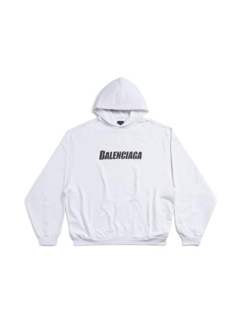 Men's Destroyed Hoodie Oversized in White