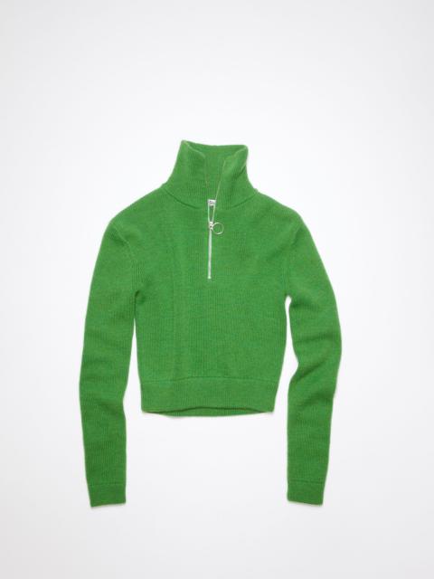 Half zip knit jumper - Green