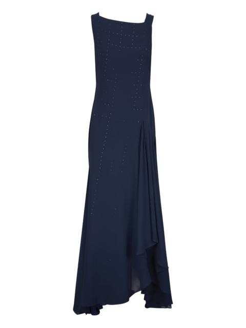 AKRIS embellishment draped maxi dress