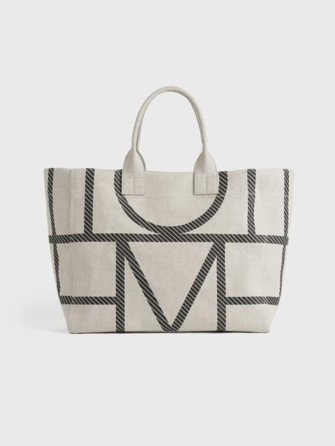 Monogram travel tote ecru