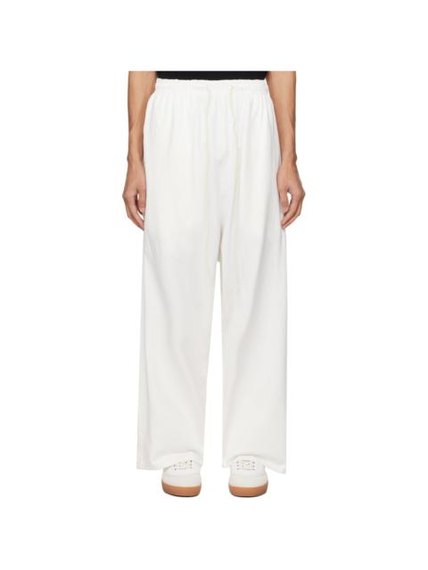HED MAYNER White Embroidered Sweatpants
