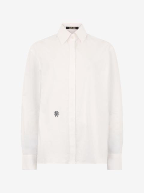 White Cotton Shirt with Monogram RC