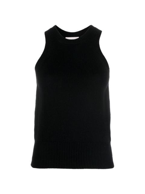 sleeveless knit top