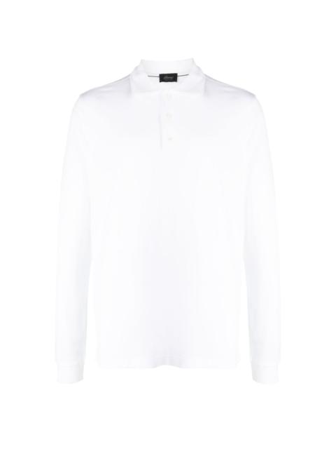 Brioni long-sleeved cotton polo shirt