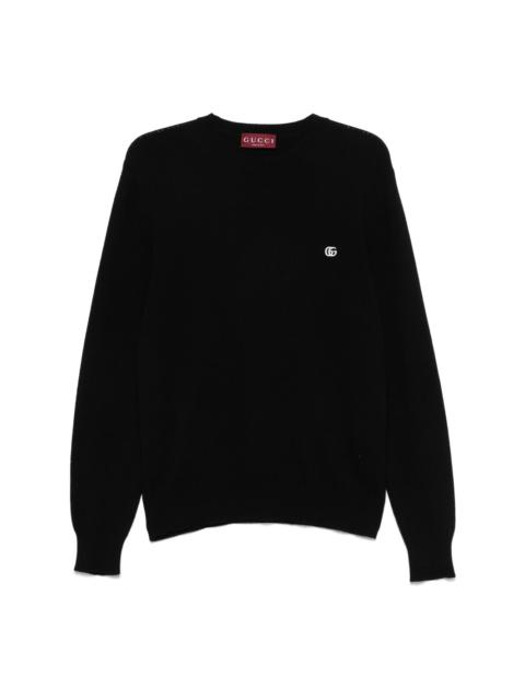 GUCCI logo-embroidered top