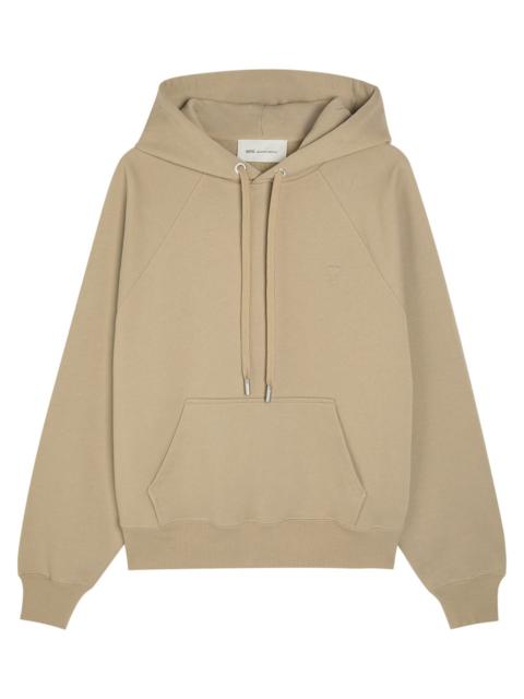 AMI Paris Ami Paris Logo-embroidered Hooded Cotton Sweatshirt