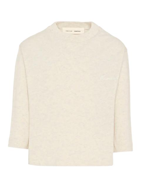 ESSENTIALS Essentials Embroidered Classic Long Sleeve Tee GS "Oatmeal Heather" 785HO251361K