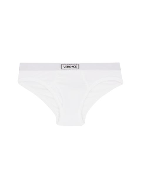 VERSACE White 90s Vintage Logo Briefs