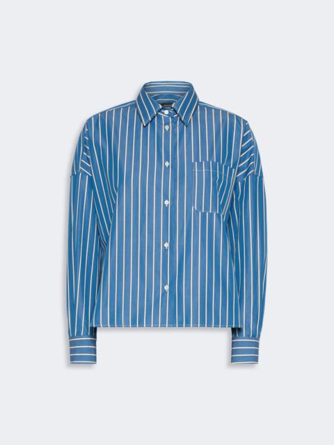 WEEKEND Max Mara ONORE Striped poplin boxy shirt - CORNFLOWER BLUE