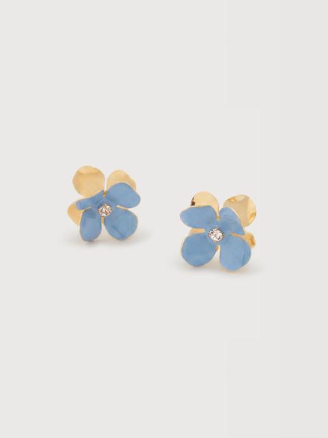 Marni BLUE ENAMEL DAISY STUD EARRINGS