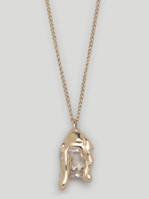 Palm Angels MELTING WAX CLEAR CHARM NECKLACE