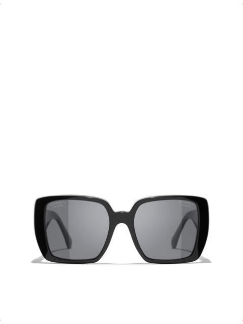 CHANEL CH5541 Polarised Square-Frame Acetate Sunglasses