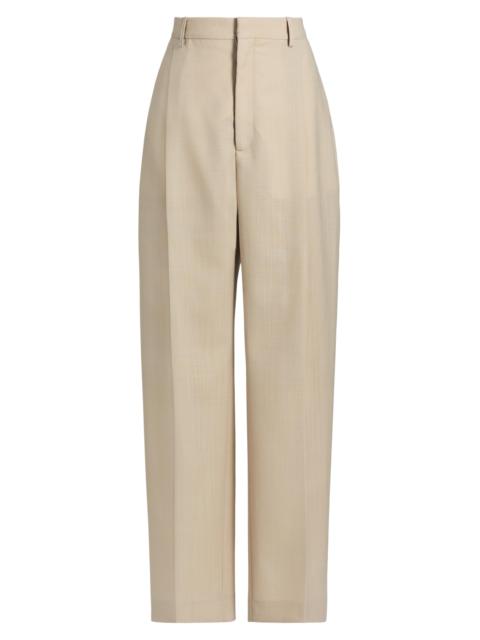 WARDROBE.NYC WARDROBE. NYC Women's Mid Rise Trousers - Sand