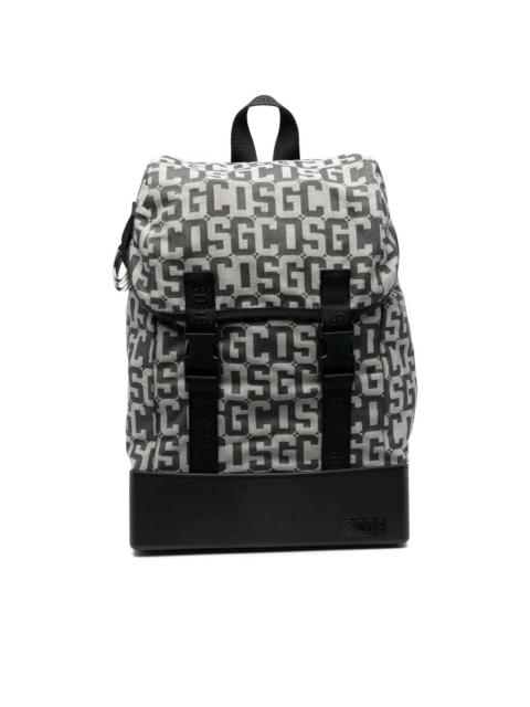GCDS monogram-pattern drawstring backpack
